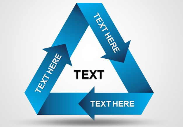 Free Circular Triangle PowerPoint Diagram With Arrows