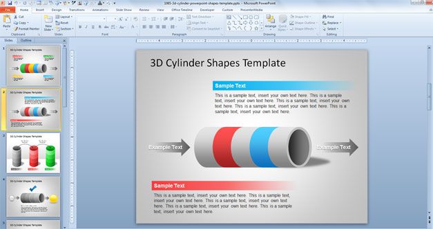 forma de cilindro powerpoint