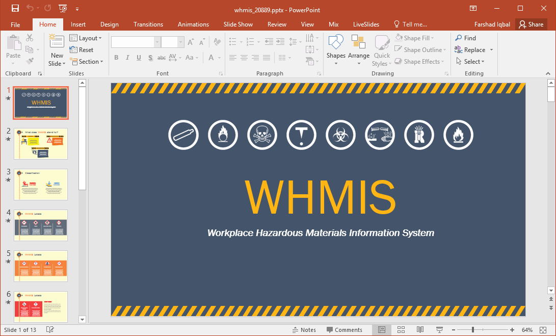 Workplace Hazardous Materials Information System Powerpoint Template